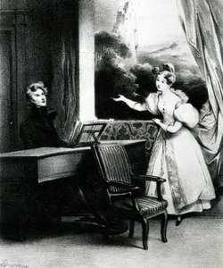 Kunstneren, 1831 (litografi) av Achille Devéria